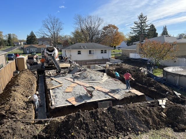 Finished room addition foundation in Oakbrook Terrace