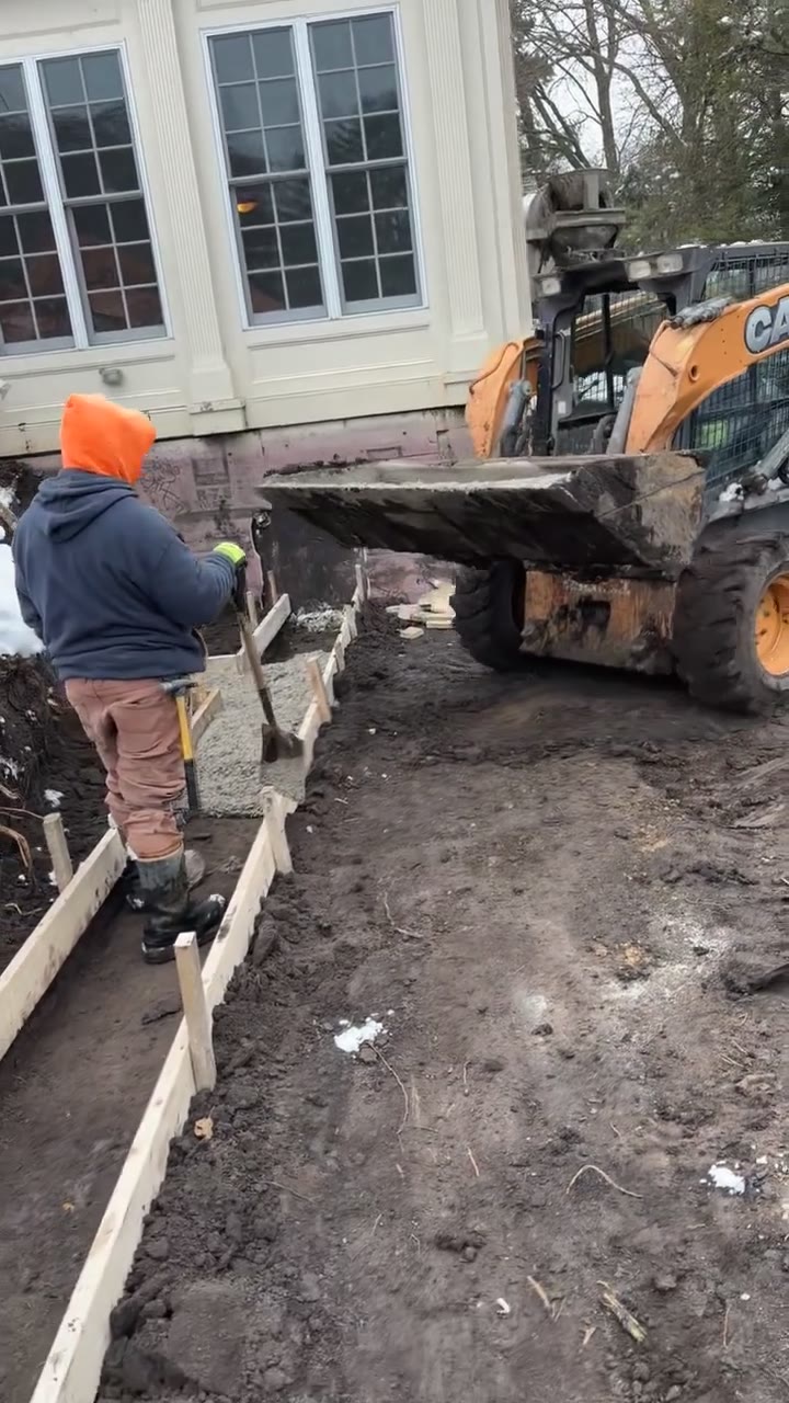 Finished concrete flatwork with clean, squared edges